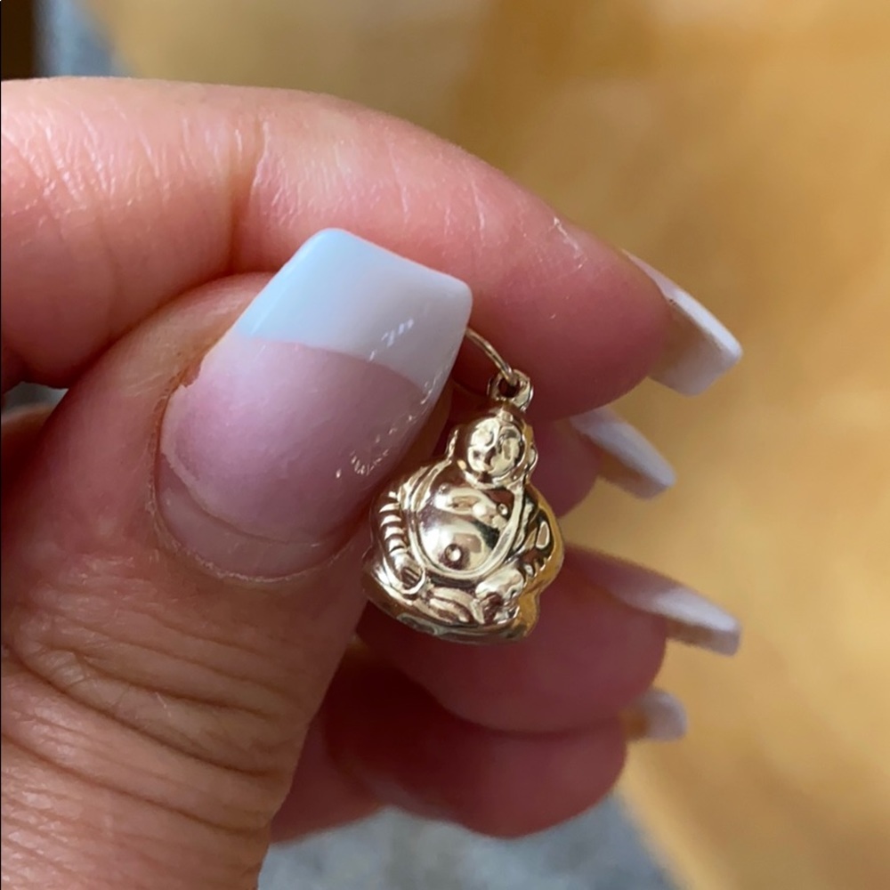10K Gold Buddha Pendant Charm - Picture 5 of 15